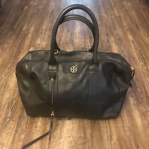 Tory Burch Robinson black bowler bag
